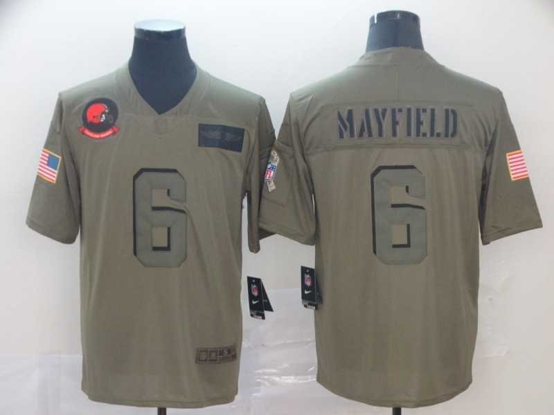 Nike Browns 6 Baker Mayfield 2019 Olive Salute To Service Limited Jersey,We sell and wholesale Nike Browns 6 Baker Mayfield 2019 Olive Salute To Service Limited Jersey on line form chian!